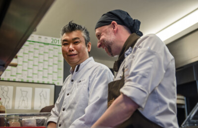SHIKI Japanese Cuisine – Sushi, Wagyu & Seasonal Japanese Dishes, Lunch, Dinner Restaurant in Vienna, Austria Chef preparing sushi at SHIKI Japanese Cuisine restaurant Vienna